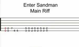 Tabulatura gitarowa do "Enter Sandman" - główny riff.