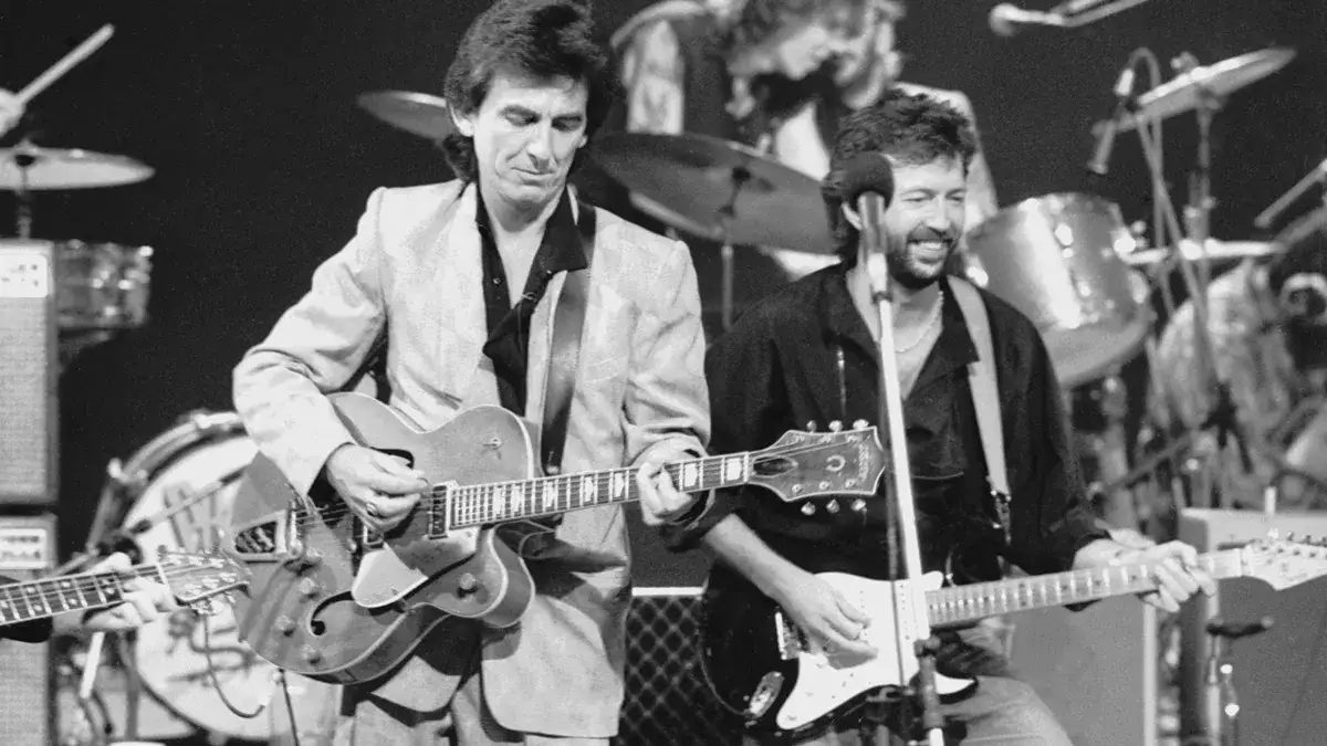 George Harrison Eric Clapton razem